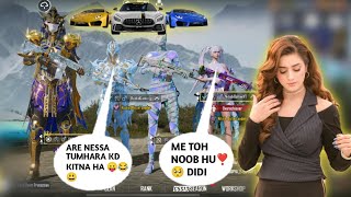 Random boy reaction 100rp max noob girl game play on livik 🗺️map #bgmi