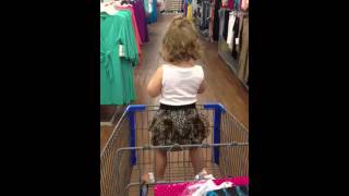 Dancing Baby in Shopping Cart at Walmart