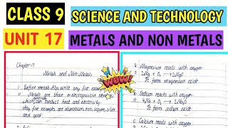 Class 9 science chapter 17 some metals and non metals full exercise in English | Science guide 2080