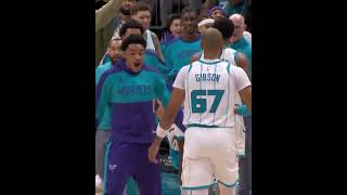 LAMELO HALF COURT ALLEY OOP TO MILLER Hornets vs pistons #nba #shorts #lameloball #nbahighlights