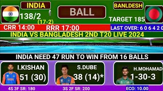 India vs Bangladesh 2nd T20 Match | IND vs BAN 2024 | cricket match Score & Comentory