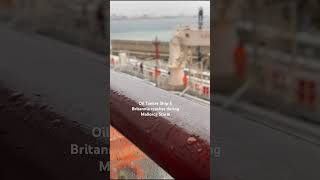 Oil Tanker Ship & Cruise Ship Crashes During Mallorca Storm #shortvideos #ship #crashes