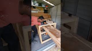 DIY Miter Saw Stand as a work top extension