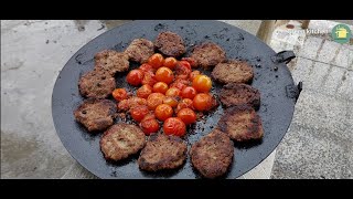 Making teak kofta in the rain:The most delicious teak kofta in the rain# food  #asmr #cooking #love