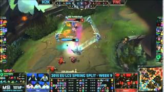 H2k Ryu Ahri VS Fnatic Huni Hecarim Highlights {REKT}   2015 EU LCS Spring W9D1