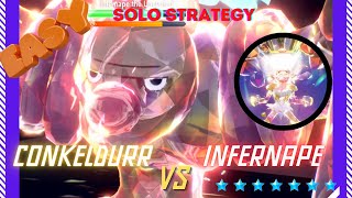 Solo 7 Star INFERNAPE vs CONKELDURR Showcase & Guide