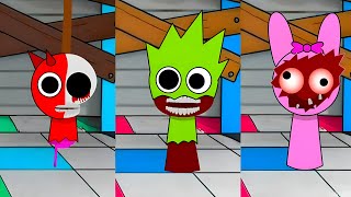 Normal-Scary:Raddy, Owakcx, Pinki.(incredibox sprunki)