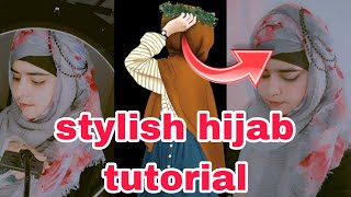 2min Naqab with hijab stylish hijab tutorial full coverage hijab ✨🥰