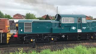 D8568 and D9551 are seen leaving Kidderminster with 33108 on the rear 15/05/21