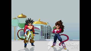 goku ssj4 vs vegeta ssj4 mugen