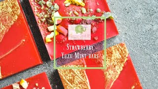 Strawberry Yuzu Mint Mini Chocolate Bar