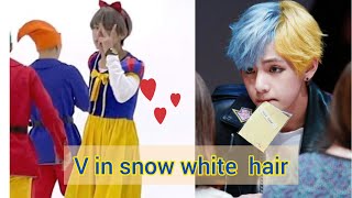 BTS - V in Yellow and Blue (Snow white) hair 💜