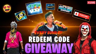 FREE FIRE LIVE REDEEM CODE GIVEAWAYS | FF LIVE TEAM CODE GIVEAWAY AND DIAMOND