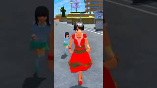 Gadis itu berlari di belakang sambil menangis🥴#sakuraschoolsimulator #shortvideo #sakura