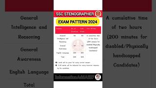 SSC Stenographer Exam Pattern | SSC Stenographer Vacancy 2024 | SSC Steno Exam Pattern 2024| #shorts