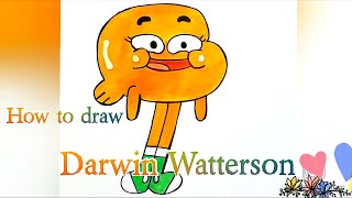 @EZDRAW | How to draw Darwin Watterson from Gumball  | Drawing for beginners step by step |