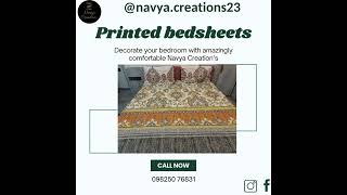 🇮🇳 Wake up to freedom every day with Navya Creations’ stunning printed bedsheets!