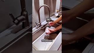 Kitchen Sink Faucet with Pull Down Sprayer, Stainless Steel Single Handle RV Sink Faucet  Follow for