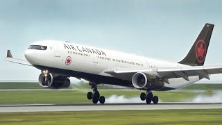 AIR CANADA Airbus A330 Elegant LANDING into Vancouver Intl Airport