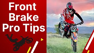 How to Correctly Use the Dirt Bike Front Brake!