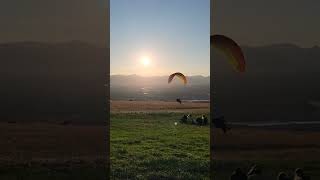 Sunset paragliding 🪂 #shorts #paragliding #flying #explore #mountains #youtube