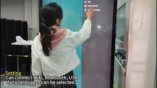 English Ver1 75 inch touch screen regular style floor standing display