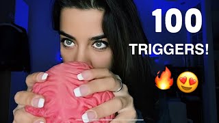 100 TRIGGERS in 10 MINUTES 🔥 | ASMR Challenge