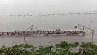 Train in water in Mumbai rain of 2018