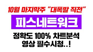 피스네트워크 [긴급] 10월 마지막주 "대폭등 일보직전" 입니다..! 정확도 100% 차트분석, 영상 필수시청 #코인시황