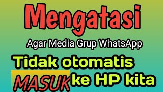 Mengatasi Media Grup WhatsApp Agar tidak otomatis tersimpan ke Hp kita