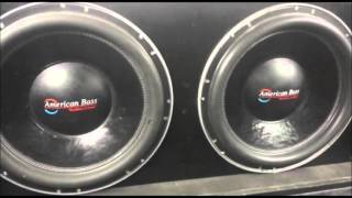 2 American Bass XFL 15 Inch Subs on 2000 watts