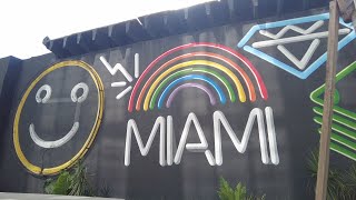 Walking Tour Wynwood Art District and Bayside on Biscayne Blvd Miami Florida.