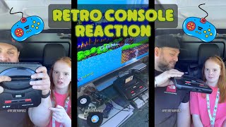 Step daughter reacts to a retro console!