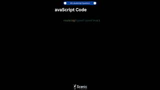 #9 JavaScript Interview Question: #javascriptinterview #javascript #coding #javascripttutorial