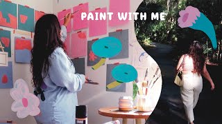 paint with me - practice through repetition + a visit to the botanical gardens - studio vlog