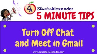 Turn Off Chat and Meet in Gmail (no more " to click to get rid of pop up box)