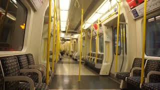 Inside Circle Line Train, District and Circle Lines, Victoria Underground Station, London