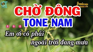 Karaoke Chờ Đông Tone Nam Bb | Nhạc Sống Mới || Karaoke Tuấn Kiệt