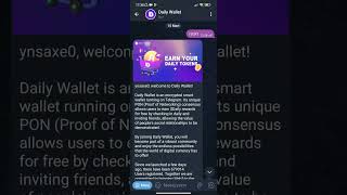 DailyWallet sayesinde her gün 100$ Referans kodu: https://t.me/DailyWalletBot?start=1596616569