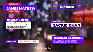 Free Slick Lower Thirds - Pack of 6 |  Premiere Pro Template