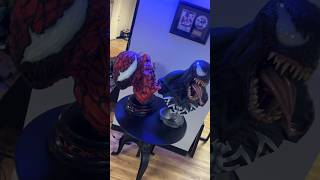 Custom Carnage Lands in his new home! #marvel #statues #statuecollector #spiderman #venom