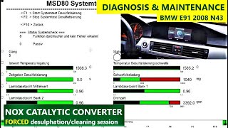 NOX Catalytic converter - FORCED desulphation/cleaning session - BMW E91 engine N43