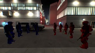 GMOD/GARRYS MOD REALISM NPC WAR TEST (Red vs Blue and some mods showcase)