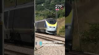 AMAZING FAST EUROSTAR TRAIN SOUND 🚅 #railway #shorts #uk