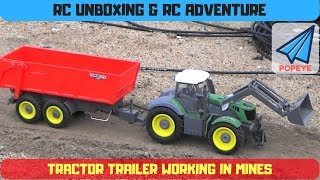 RC Tractor Trailer working in mines | Unboxing and RC adventure with NINCO Tractor | RC with Popeye