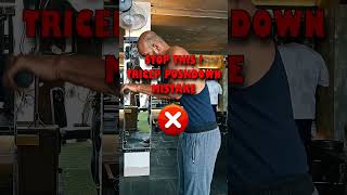 STOP THIS! Triceps pushdown mistake #shortsfeed #triceps #pushdown #workouttips #gym #fitness