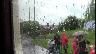 A rainy day bus ride