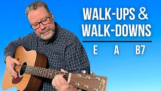 Sound GREAT Playing These Walk-Ups and Walk-Downs - EASY Country Guitar