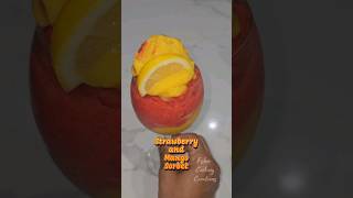 Easy Strawberry and Mango Sorbet, Healthy Snack