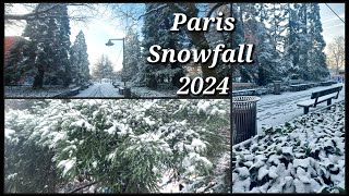 Snowfall in Paris France 2024||Snowy||Snow||Chute de Neige ||